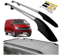 CHROMEMASTER | Compatible con VW T6.1 Transporter Long 2019-2023 | Barras Portaequipajes, Rieles de Techo; Se Utilizan para el Montaje de Portaequipajes de Techo, Cajas de Techo o Portabicicletas