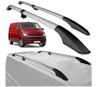 CHROMEMASTER | Compatible con VW T6.1 Transporter Short 2019-2023 | Barras Portaequipajes, Rieles de Techo; Se Utilizan para el Montaje de Portaequipajes de Techo, Cajas de Techo o Portabicicletas