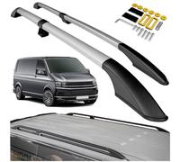 CHROMEMASTER | Compatible con VW T6 Transporter Long 2015-2019 | Barras Portaequipajes, Rieles de Techo; Se Utilizan para el Montaje de Portaequipajes de Techo, Cajas de Techo o Portabicicletas