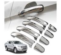 CHROMEMASTER | Cubiertas para Manillas Exteriores de Puerta Compatibles con Ford Ranger Pick-up 2011-2023 | Acero inoxidable; Color: Cromo; Protección y Nuevo Look para Tus Manillas; Juego: 8 uds.