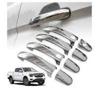 CHROMEMASTER | Cubiertas para Manillas Exteriores de Puerta Compatibles con Ford Ranger Pick-up FL 2019-2023 | Acero inoxidable; Color: Cromo; Protección y Nuevo Look para Tus Manillas; Juego: 8 uds.