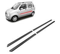 CHROMEMASTER | Molduras Protectoras Laterales para Puertas de Coche | Compatibles con Opel Agila I Hatchback 2000-2007 | El plastico | Molduras protegen Las Puertas del Coche de daños