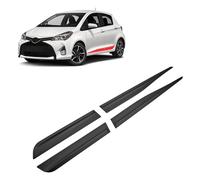 CHROMEMASTER | Molduras Protectoras Laterales para Puertas de Coche | Compatibles con Toyota Yaris 5 Puertas Hatchback 2014-2019 | El plastico | Molduras protegen Las Puertas del Coche de daños