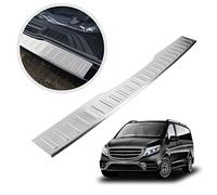 CHROMEMASTER | Protector de Parachoques | Compatible con Mercedes Vito V-Class W447 2014- | Acero Inoxidable Cepillado, Plata Mate | Tira Protectora Protege la Pintura del Parachoques