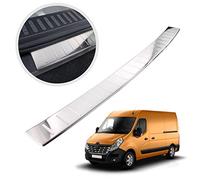 CHROMEMASTER | Protector de Parachoques | Compatible con Renault Master 2010-2024 | Acero Inoxidable Pulido/Cromo| Tira Protectora Protege la Pintura del Parachoques Trasero de Daños