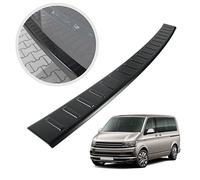 CHROMEMASTER | Protector de Parachoques | Compatible con VW T5 2003-2015 | Acero Inoxidable Pintado de Negro, Mate | Tira Protectora Protege la Pintura del Parachoques Trasero de Daños