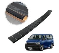 CHROMEMASTER | Protector de Parachoques | Compatible con VW T6, T6.1 2015- | Acero Inoxidable Pintado de Negro, Mate | Tira Protectora Protege la Pintura del Parachoques Trasero de Daños