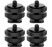 ChromLives - Adaptador de zapata caliente para montaje en zapata de cámara w / 1/4 "20 Tornillo de destornillador Soporte para monitor de montaje para zapata (paquete de 4)