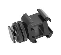 Chromlives - Adaptador de zapata fría, zapata de flash a 1/4 1/4 pulgadas Dual Layer Screw Cold Shoe Hot Adapter Bracket Stand, One for Three Multifunción, Fill Light Stand Camera