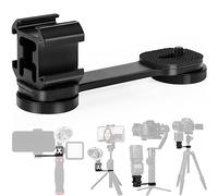 ChromLives Soporte Montaje Zapata Flash Soporte Extension De Zapata De Camara Adaptador 3 in 1 Cold Shoe Mount 1/4 "Tornillo Compatible con dji om4 / Osmo Mobile 3 Zhiyun