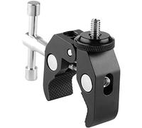 ChromLives Súper Abrazadera Cangrejo de Cámara Abrazadera de la Cámara Fotografía con Tornillo de 1/4'' - 20 a 1/4 '' -20 para Varillas/Luces/Paraguas/Barras Transversales de 15 mm y más