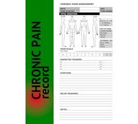 Chronic Pain Record: 7″×10″ Undated Pain & Symptom Tracker with Body Diagram, Sliding Pain Scale, Medication Log & Doctor Appointment Sections