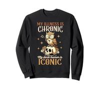 Chronic Spoonie Mi Enfermedad es crónica Mi Humor Oscuro icónico Sudadera