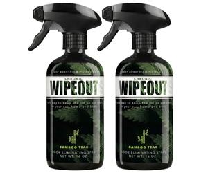 Chronic Wipeout Spray eliminador de olores de humo para olores fuertes, altamente eficaz para desodorizar hogares, ropa, coches, oficina, manos y cabello de olores de humo, 2 botellas de 16 onzas,