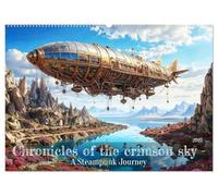 Chronicles of the crimson sky - A Steampunk Journey (Wall Calendar 2027 DIN A2 landscape), CALVENDO 12 Month Wall Calendar: Timeless Giants - Reimagining the Golden Age of Airships.