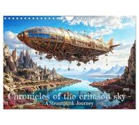 Chronicles of the crimson sky - A Steampunk Journey (Wall Calendar 2027 DIN A4 landscape), CALVENDO 12 Month Wall Calendar: Timeless Giants - Reimagining the Golden Age of Airships.