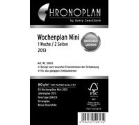 Chrono Plan 50613 kalendarium Semana Plan Mini, 1 semana/2 páginas, 2013, disposición en líneas, 1 pieza, color blanco