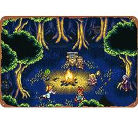 Chrono Trigger Campfire - Cartel de metal de estaño para decoración de pared, 20,3 x 30,5 cm