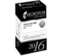 Chronoplan 50,536 años calendario establecido Midi, 1 día / 1 página, 2016 1 pieza, blanco