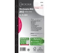 Chronoplan 50542 - Calendario 2022, planificador semanal midi en columnas (96 x 172 mm), calendario de repuesto, ideal para planificación semanal detallada, perforación universal (1 semana en 2