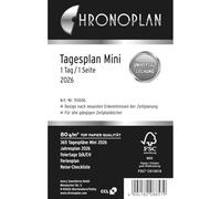 Chronoplan 50606 Agenda 2026 (agenda diaria mini (79 x 125 mm), calendario de repuesto para agenda, planificador diario, ideal para planificación diaria detallada, 1 día en 1 página, con orificio