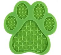 Chronotail Tapete para lamer perros, tapete de silicona antideslizante para mascotas, suministros para aliviar la ansiedad y comer más lentamente (verde)