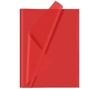 CHRORINE 60 Hojas de Papel de Seda Rojo - Papel de Seda para Envolver Regalos, Manualidades, Decoración de Cumpleaños, Navidad, Día de San Valentín, Fiesta