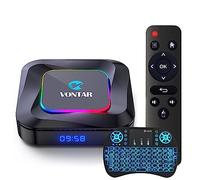 CHROX Android 13.0 TV Box, VONTAR R3 4G RAM 128G ROM RK3528 con Dual 2.4G/5.8G WiFi, BT 5.0+ Quad-Core 64 bits 4K/8K UHD H.265 Ethernet LAN 3D Set Top TV Box con Mini Teclado Inalámbrico,2gb+16gb