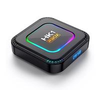 CHROX Android TV Box 13.0, HK1 RBOX K8 Smart 4GB 128GB, RK3528 Chip Con Soporte 2.4G/5.8G Wifi6 1000M Ethernet LAN Bluetooth 5.0 3D/8K Set Top Con Mini Teclado Retroiluminado