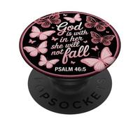 Chrsitina Rosa Versículo de la Biblia Escritura Fe Arte PopSockets PopGrip Adhesivo