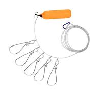 CHSEEO 11ft Titular de la Pesca, En Vivo Stringer, 5 Broches, Bolsa de Almacenamiento, Pesca mar Accesorios, Mantener el Pescado Fresco no mueras, Articulos de Pesca, Pesca de la Carpa, Plata