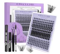 CHSEEO 156 Grupos Pestañas Postizas con Pegamento, 3 Estilos (triple cruz, giro recto, doble cruz) 5 Longitudes Kit de Pestañas Postizas para Fiesta de Disfraces de Halloween, Navidad y Año Nuevo