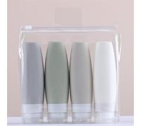 CHSEEO 4 Piezas Botellas de Viaje Bote de Silicona Contenedor de Viaje Recipientes Accesorios de Viaje para Líquidos Champú Loción Artículos de Tocador 90ml #3