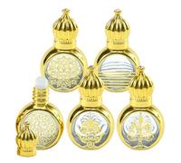 CHSEEO 5 Pcs Vintage Cristal Botellas Roll On, 10 ml Árabes Perfumes para Aceites Esenciales Rellenable Vacías Pequeñas Botellas, para Cosméticos aceites esenciales perfumes Aromaterapia Masajes