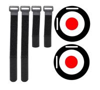 CHSEEO Objetivos de Entrenamiento de Fútbol - Pack de 2 Discos Blanco + 4 Correas Ajustables (30 cm y 60 cm) - Equipo para Práctica de Tiro para Niños y Entrenadores, Set Completo para Entrenamiento