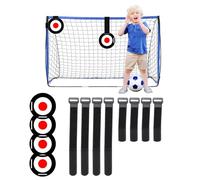 CHSEEO Objetivos de Entrenamiento de Fútbol - Pack de 4 Discos Blanco + 8 Correas Ajustables (30 cm y 60 cm) - Equipo para Práctica de Tiro para Niños y Entrenadores, Set Completo para Entrenamiento