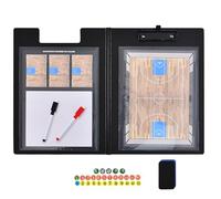 CHSEEO Pizarra Entrenador Baloncesto Magnética, para Entrenamiento de Basket y Múltiples Planes Táctica de Juegos, Incluye Accesorios de actualización, Imanes, Marcadores, Borrador, Pequeña y Portátil