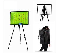 CHSEEO Tablero de Entrenamiento de fútbol magnético con Bolsillo, Pararse, Imanes, Lapiceros y Borrador, Pizarra Táctica de Fútbol Imanes Coach Board, Marco de Aluminio, GrandeTamaño: 60 x 45 CM