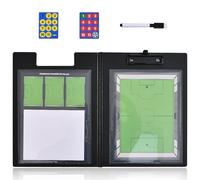 CHSEEO Tablero de tácticas de fútbol magnético multicancha para entrenadores, pizarra blanca táctica para entrenamiento y entrenamiento, estilo carpeta pequeña con equipo, imanes, rotulador, regalos