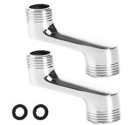 CHSEROK 2 Piezas Conexión S G1/2 a G3/4, Excentricas Grifo Ducha Ajustable, Adecuado para la instalación de accesorios de ducha en orificios de pared de 20-90 mm（Latón）