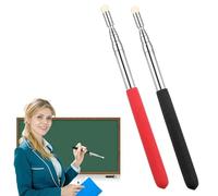 CHSEROK 2 Piezas Punteros Telescópicos, Retráctil Puntero Rojo y Negro 122 cm, para Escuela, Oficina, Sala de Demostración