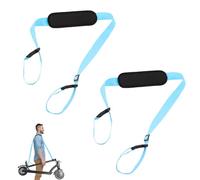 CHSEROK 2 Piezas Universal Correa Transporte Patinete, PP Correas de Mochila, Non-Slip Correas Ajustables para Mochilas, Sky Blue Correa Transporte Patinete, Adecuado para Surf, Ciclismo, Parques