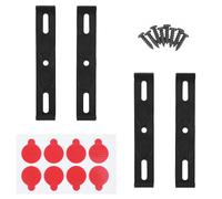 CHSEROK 4 Piezas Porta Matricula Coche, 12 × 2cm Portamatriculas Coche, Negro Soporte Matricula Coches con Tornillos y Alfombrillas de Goma para Soportes de Matrículas Universales