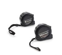 CHSEROK Cinta Métrica, 2 Piezas Cintas Métricas, Acero Inoxidable Flexometro 5 Metros Profesional, 5m y 10m, para Topografía de Ingeniería, Producción Industrial y Diseño Arquitectónico