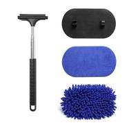 CHSEROK Limpiador Cristales, 3 en 1 Limpia Cristales Coche, (28~100cm) Telescópico Cepillo Lavar Coche, se Puede Girar 180°, para Limpiar, Desempañar y Limpiar Espejos Retrovisores