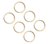 CHSEROK Mosquetones Redondos, 6 Piezas Tamaño Grande Redondas Anillo de Resorte, Aleación de Zinc Hebillas de Resorte, Oro Claro, Diámetro Exterior 60mm, para Llaveros, Manualidades, Decoraciones