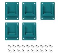 CHSEROK Taladro Bateria Soportes, 5 Piezas Soporte Pared Fijación Taladros Eléctricos Azules, Soportes Herramientas con Tornillos y Tacos, para Makita, para Bosch 14,4 V/18 V Herramientas Eléctricas