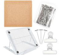 CHSG Macrame Board Stand Macrame Board Set Macrame Board & Pins con soporte ajustable Herramientas Supplies Knitting Assistant Board Board para macrame y anudar, pulsera artesanal de trenzado