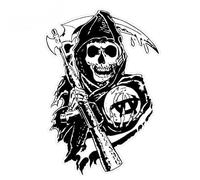 CHSLO 13CM/Pegatina Coche Hijos de la Anarquía Anime Calcomanía Decoración Motocicleta Todoterreno Impermeable Portátil Tronco Guitarra