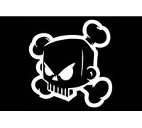 CHSLO Avatar de personaje de dibujos animados enojado Ken Block calavera coche pegatinas para la decoración del cuerpo de la ventana calcomanía